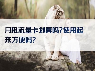 月租流量卡划算吗？使用起来方便吗？