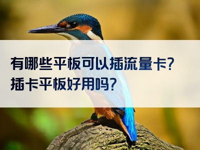 有哪些平板可以插流量卡？插卡平板好用吗？