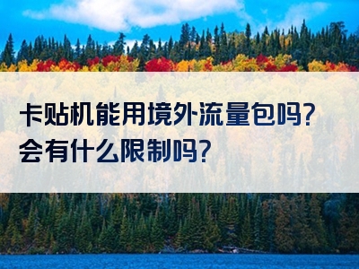 卡贴机能用境外流量包吗？会有什么限制吗？