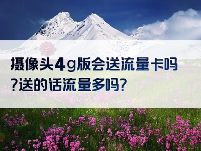 摄像头4g版会送流量卡吗？送的话流量多吗？