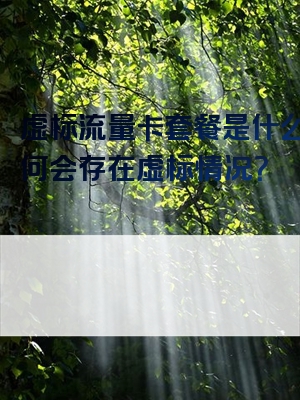 虚标流量卡套餐是什么？为何会存在虚标情况？