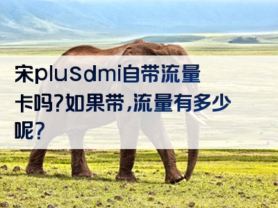 宋plusdmi自带流量卡吗？如果带，流量有多少呢？