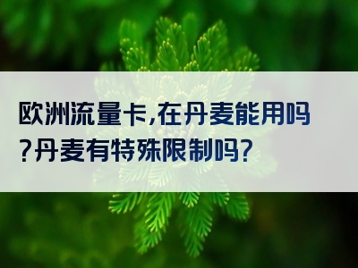 欧洲流量卡，在丹麦能用吗？丹麦有特殊限制吗？