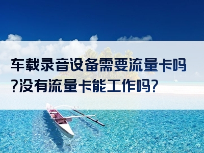 车载录音设备需要流量卡吗？没有流量卡能工作吗？