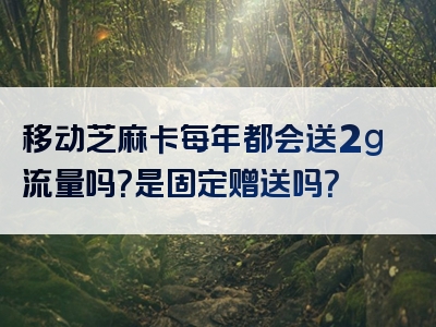 移动芝麻卡每年都会送2g流量吗？是固定赠送吗？