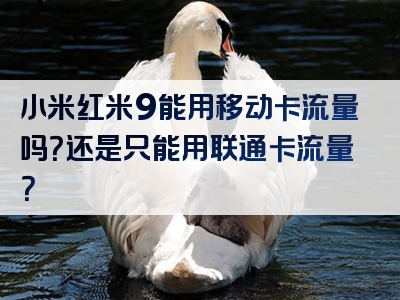 小米红米9能用移动卡流量吗？还是只能用联通卡流量？